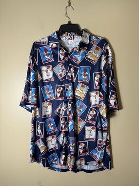 St‎ Louis Cardinals AOP Shirt XL Retro Baseball Card Print MLB Y2K Streetwear